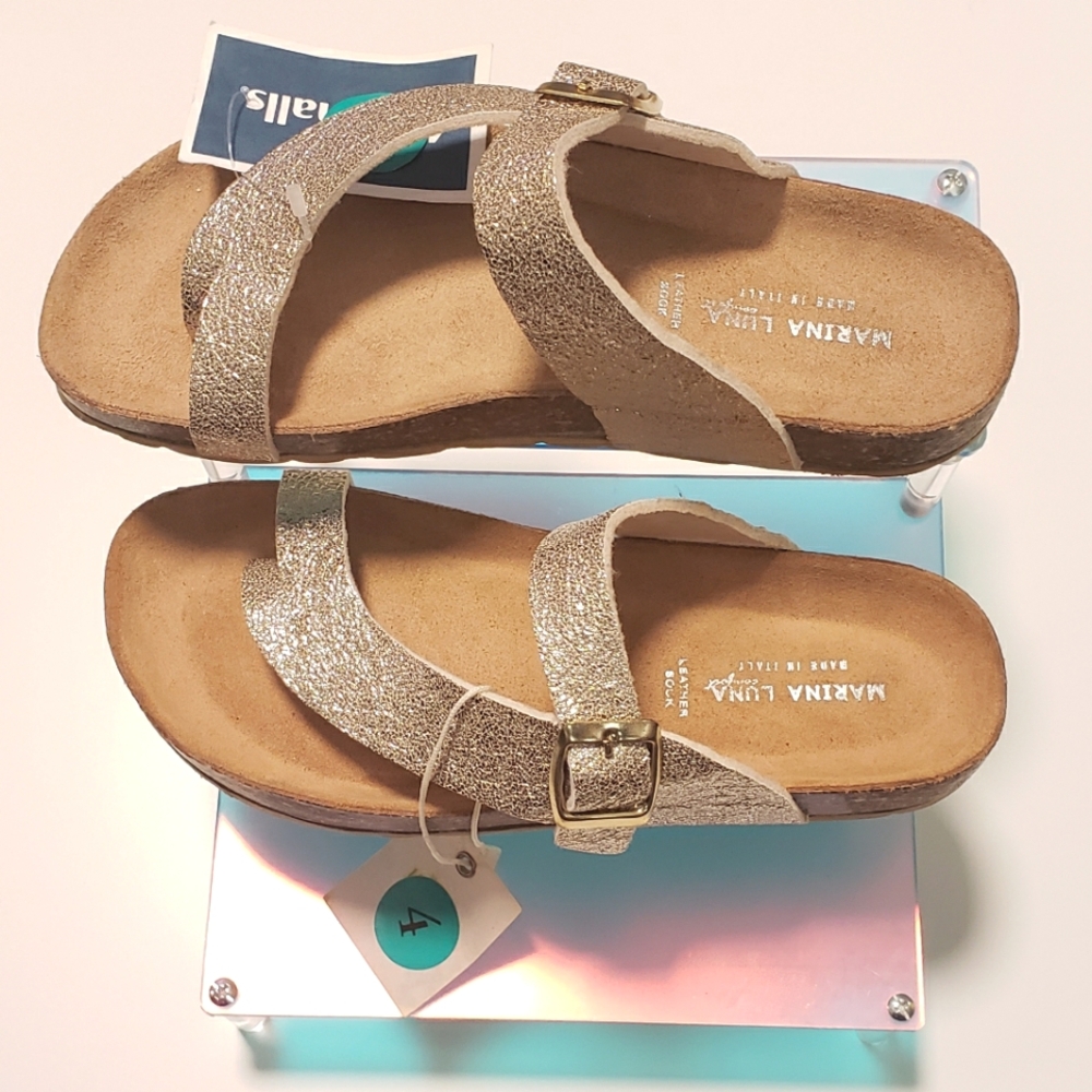 Marina Luna Leather Girl Sandals.